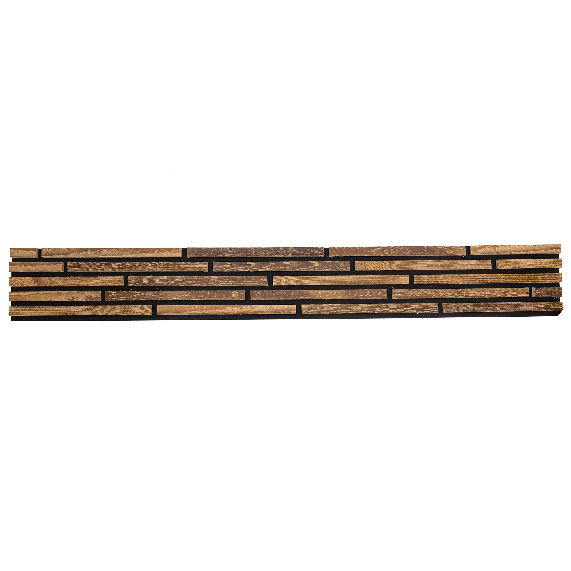 Akustik Wanddeko aus Altholz mit horizontalen Holzlamellen für moderne Wohnräume von Wodewa