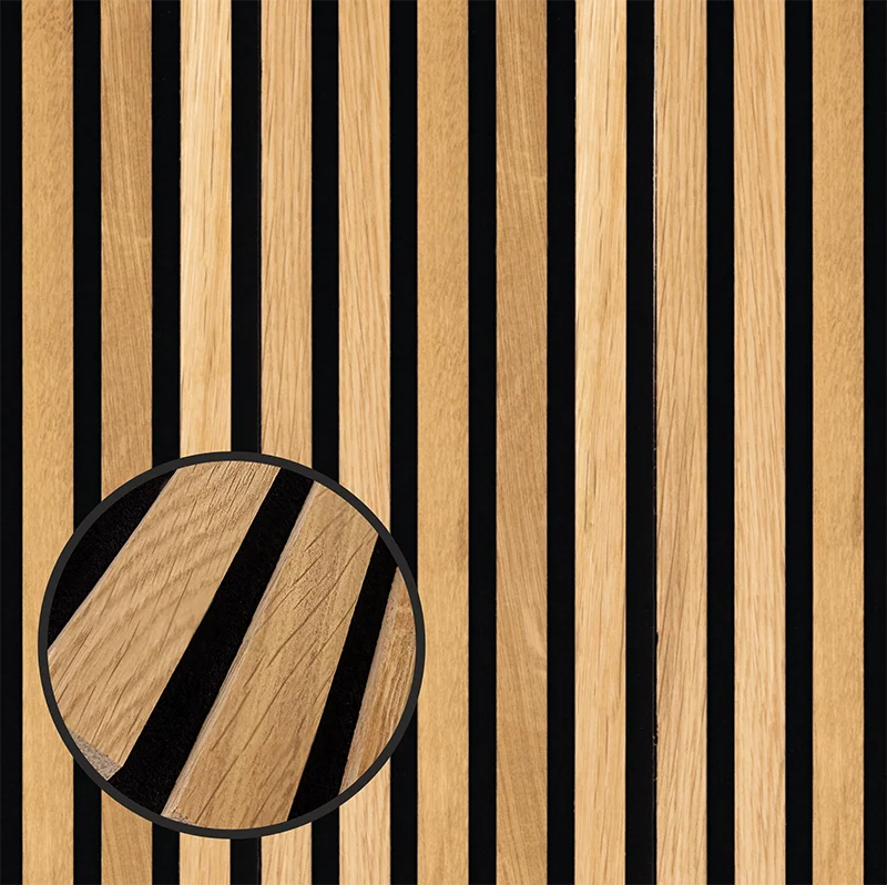 Akustikpaneel aus Eiche geölt-Holz von wodewa – natürliche Wandverkleidung mit akustischer Wirkung