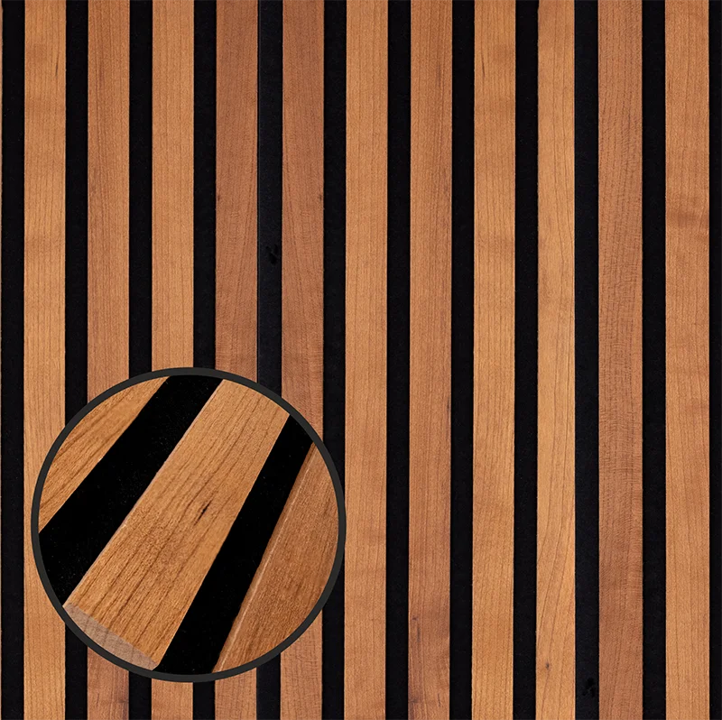 Akustikpaneel aus Kirsche-Holz von wodewa – natürliche Wandverkleidung mit akustischer Wirkung