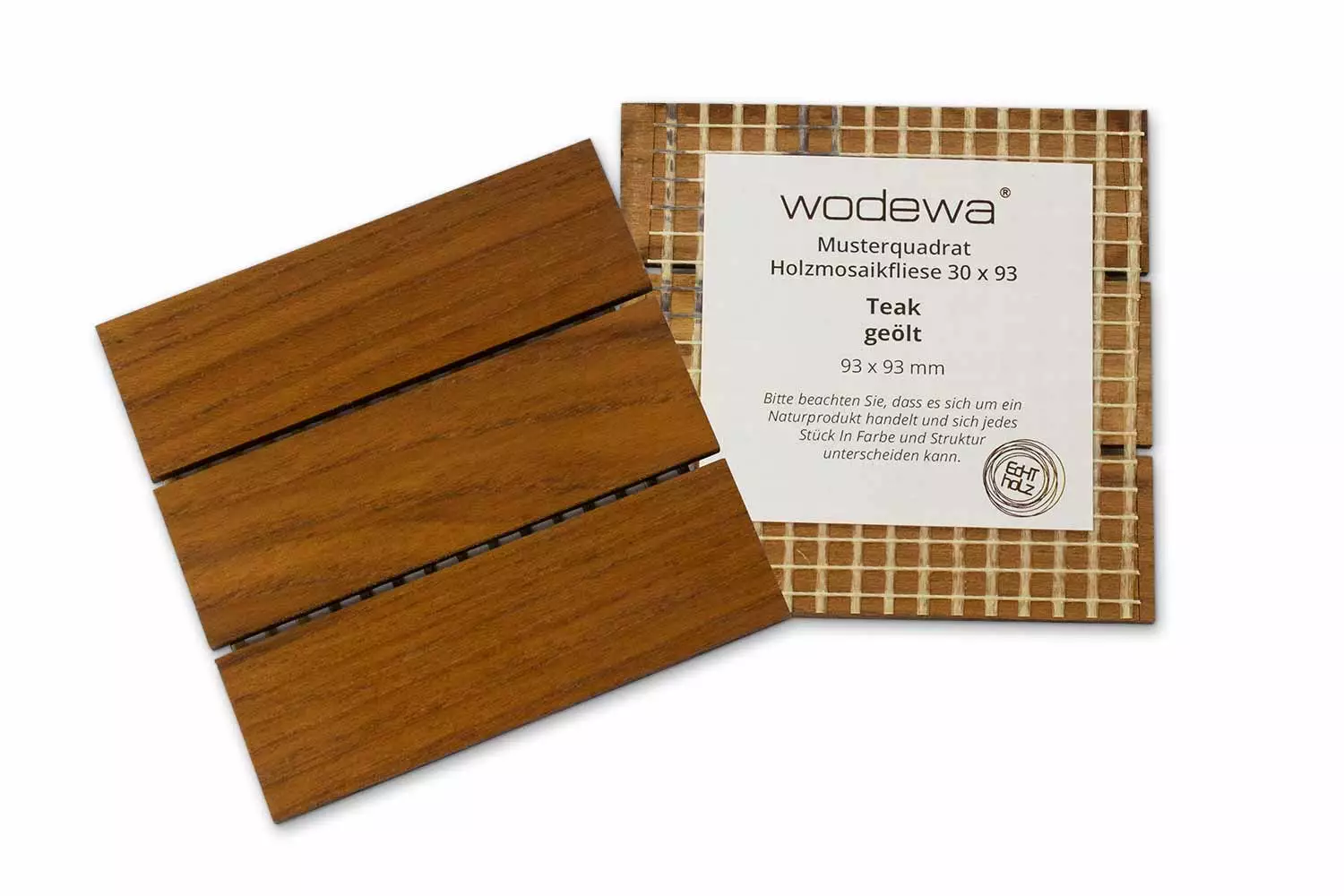 wodewa Holzmosaikfliese 30 x 93 I Muster Teak