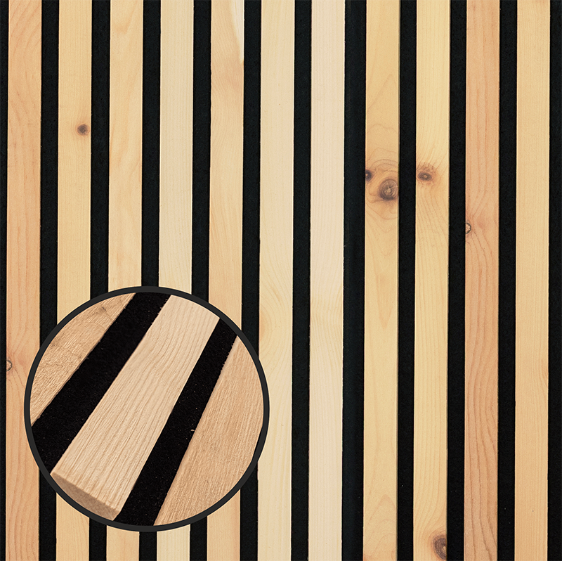 Akustikpaneel aus Zirbe-Holz von wodewa – natürliche Wandverkleidung mit akustischer Wirkung