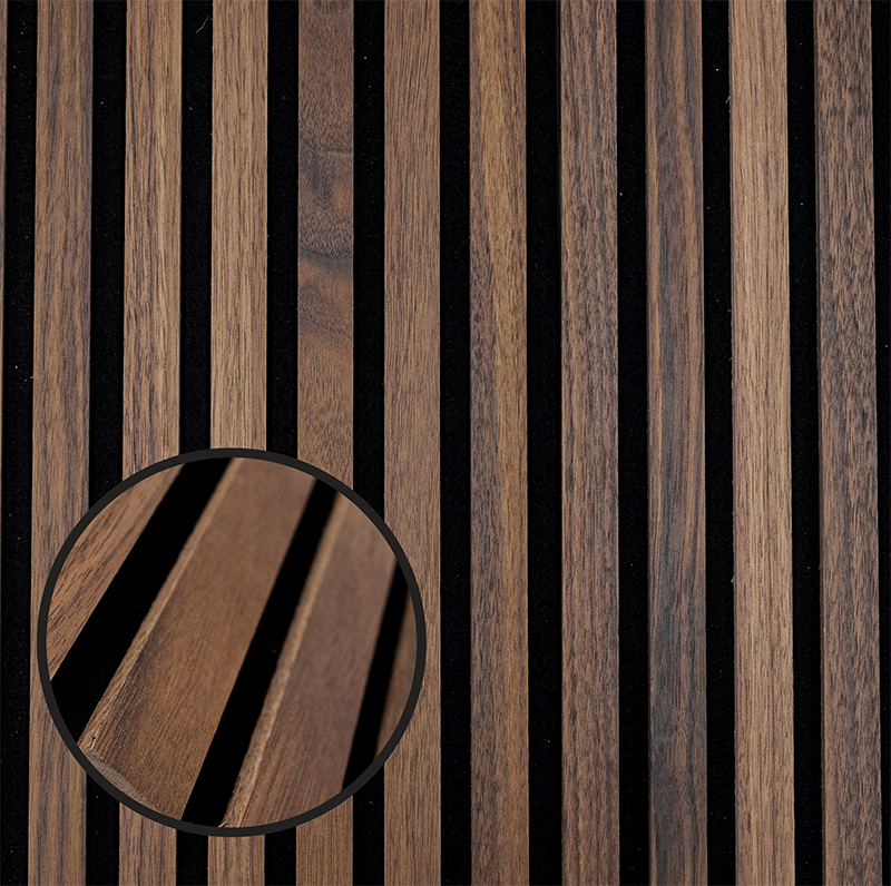 Echtholz Akustikpaneel Nussbaum – warme und exklusive Holzoptik mit edler Maserung