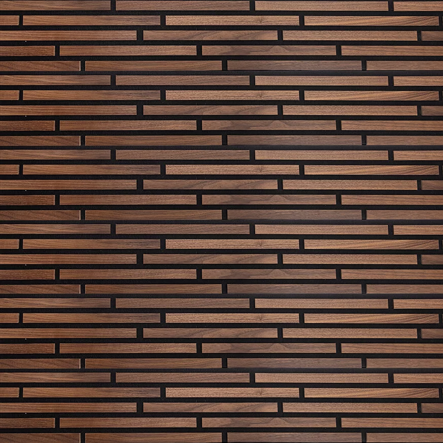 Akustik Wandpaneel aus Nussbaum  mit modernem Design zur Schallabsorption im Innenraum von Wodewa