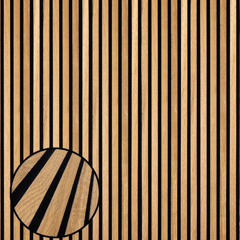 Akustikpaneel aus Eiche geölt-Holz von wodewa – natürliche Wandverkleidung mit akustischer Wirkung