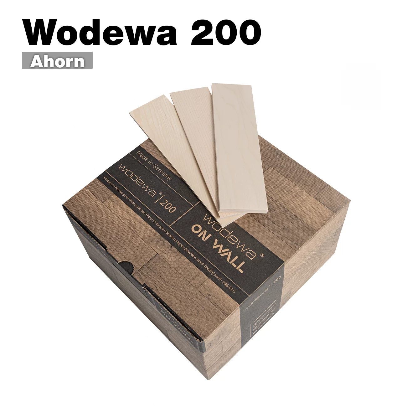 wodewa 200 Holzpaneele Ahorn – hochwertige Wandverkleidung aus echtem Holz, Made in Germany