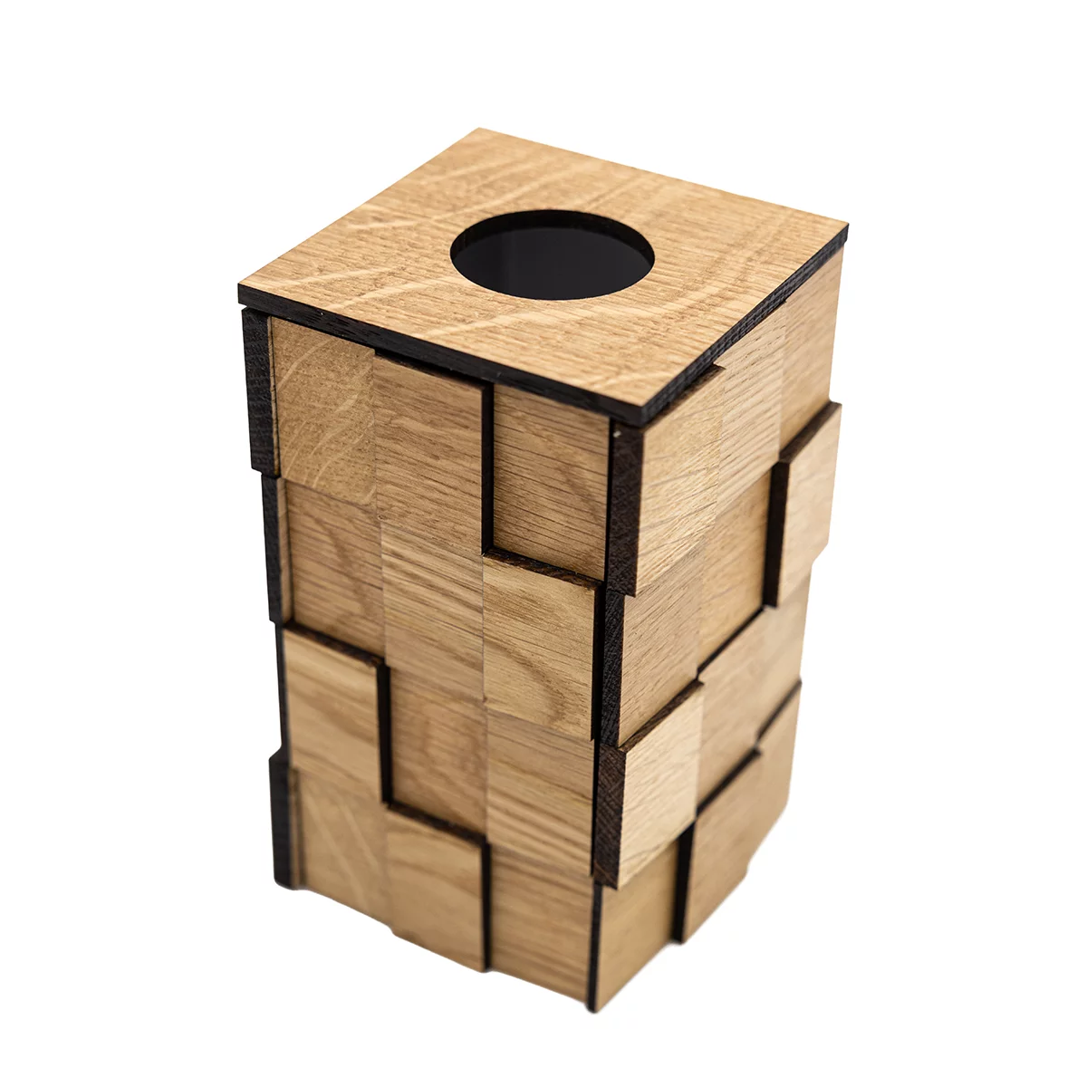 Bastelset "3D Holzmosaik-Vase" aus Eiche 